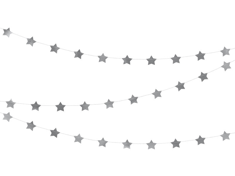 Guirnalda Estrella Plata 3,6m