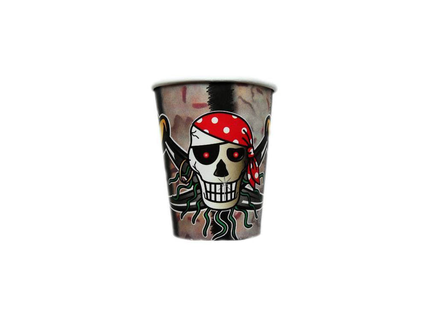 Tazas Piratas 250ml 8uds.