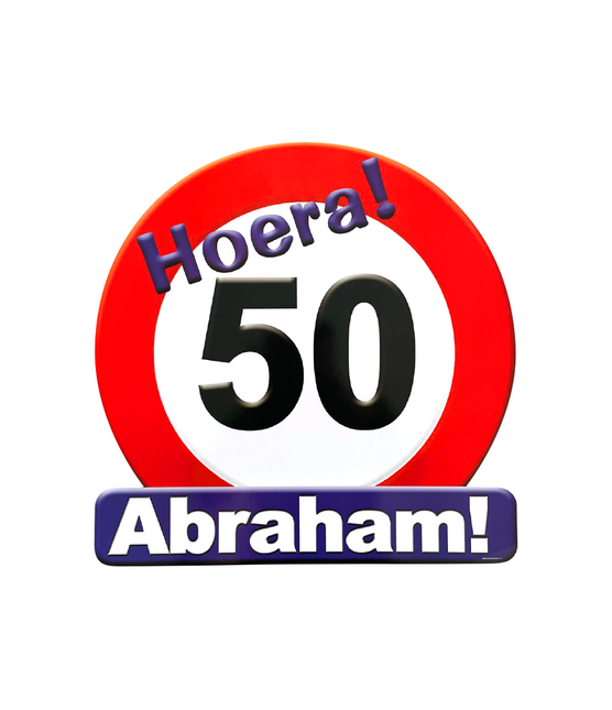 Abraham Señal de Puerta 50 Años Señal de Tráfico 50cm