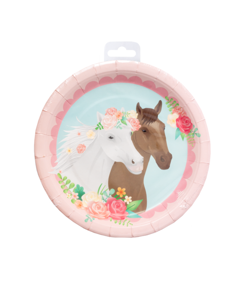 Platos Caballo 23cm 8ud