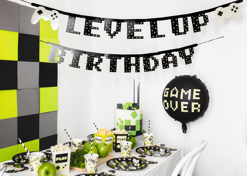 Banderola Fiesta Juegos Level Up Cumpleaños 2.5m