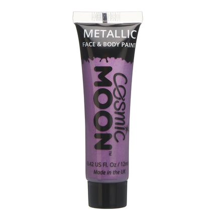 Pintura Facial Metalizada Luna Cósmica Morado 12ml