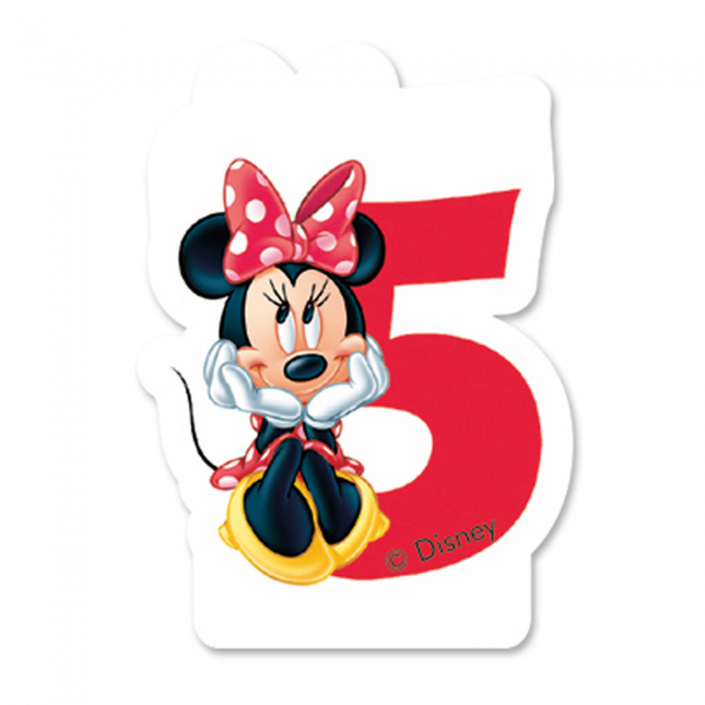 Vela Minnie Mouse 5 Años