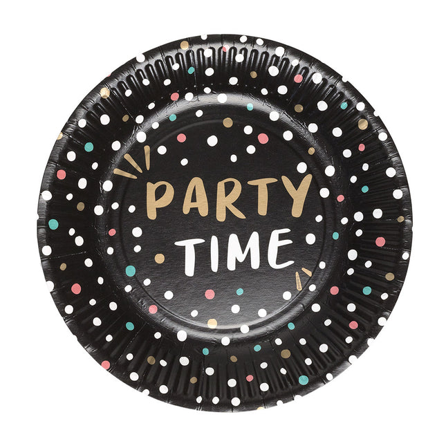 Platos de Papel Party Time 23cm 8uds.