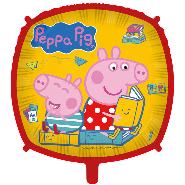 Peppa Pig Globo de Helio Cuadrado Vacío 46cm