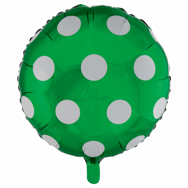 Globo de Helio Dots Verde 45cm vacío