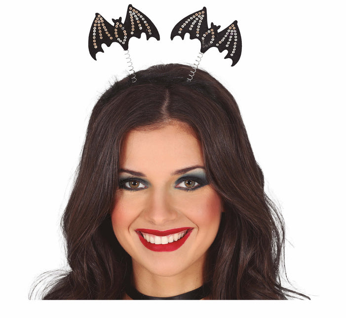 Diadema Halloween Murciélagos Lentejuelas