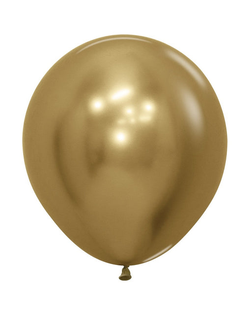 Globos Reflex Oro 45cm 6pcs