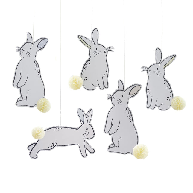 Pascua Colgante Decoración Conejo 5pcs