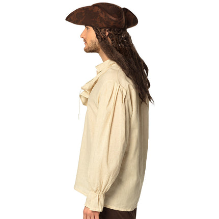 Blusa Pirata Hombre Beige