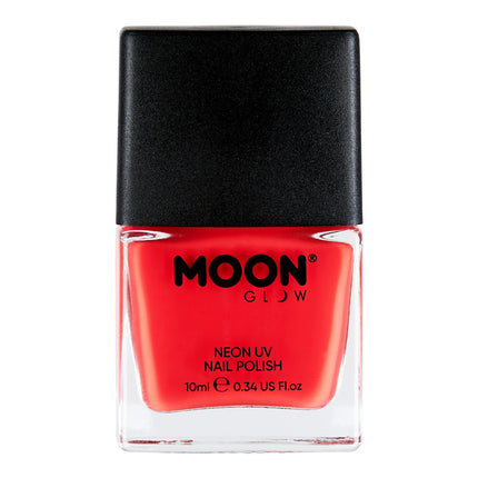 Esmalte de uñas UV neón intenso Moon Glow Rojo Intenso 14ml