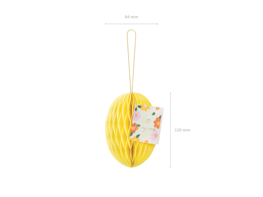 Huevo de Pascua panal amarillo 12cm