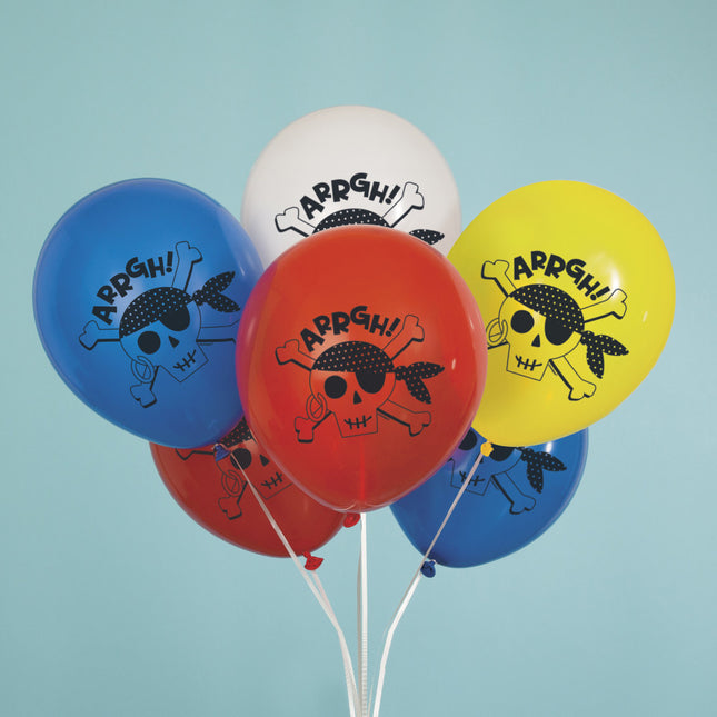 Globos Piratas Arrgh 30cm 8pcs