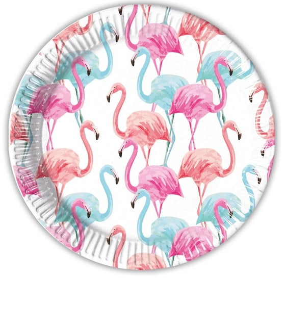 Platos Flamingo 23cm 8pcs