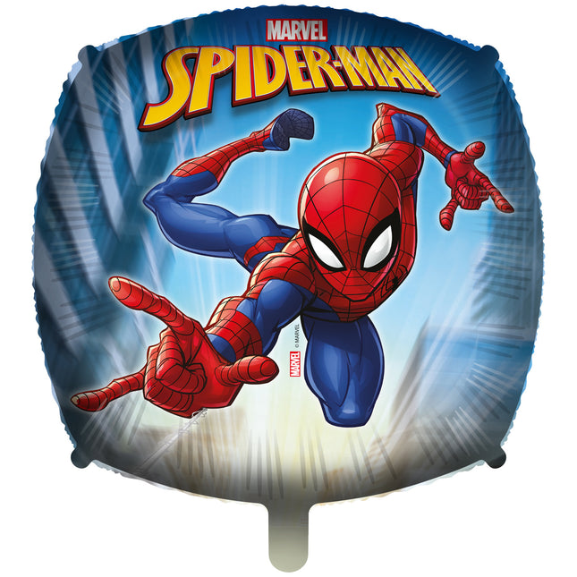 Globo de Helio Spiderman Cuadrado Vacío 46cm