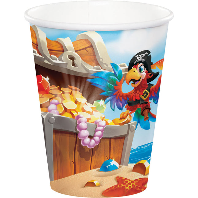 Vasos piratas 256ml 8ud