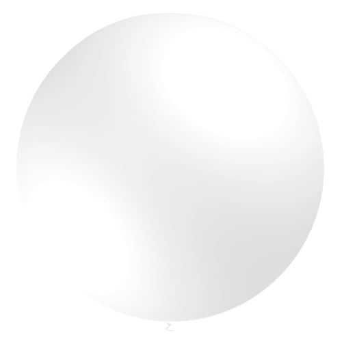 Globo Gigante Blanco XL Metálico 91cm