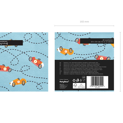 Servilletas Racing 16,5cm 12ud.
