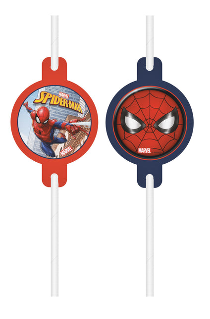 Spiderman Pajitas 4pcs