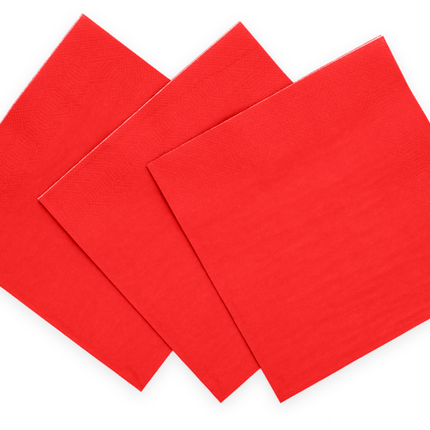 Servilletas Rojas 3 Capas 33cm 20pcs