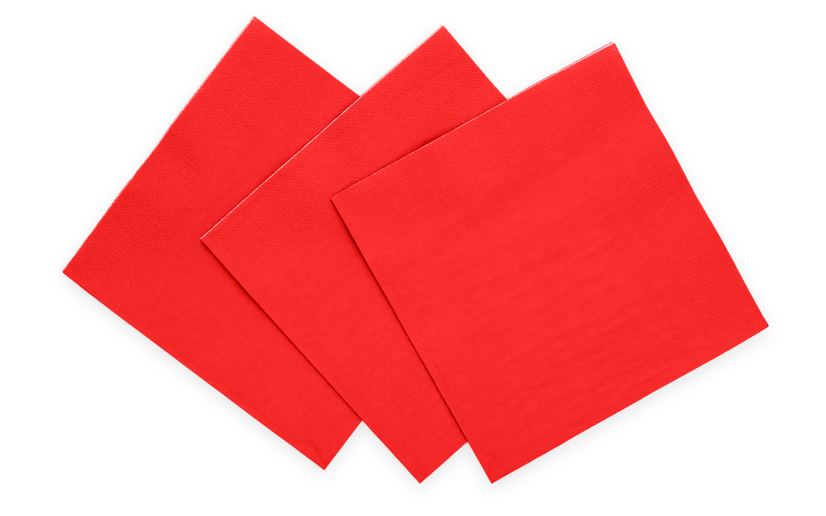 Servilletas Rojas 3 Capas 33cm 20pcs