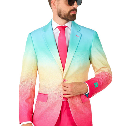 Traje Arco Iris Azul Fucsia Hombre OppoSuits