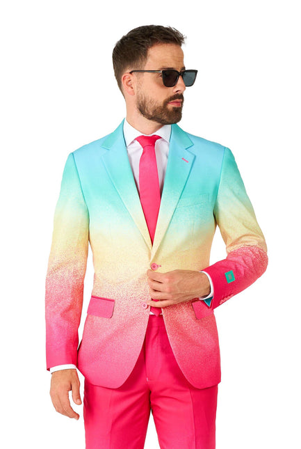 Traje Arco Iris Azul Fucsia Hombre OppoSuits