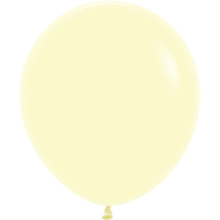 Globos Amarillo Mate Pastel 45cm 25pcs