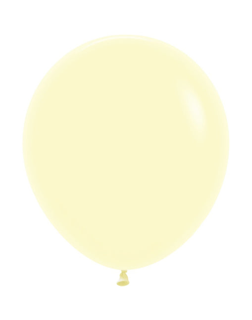 Globos Amarillo Mate Pastel 45cm 25pcs