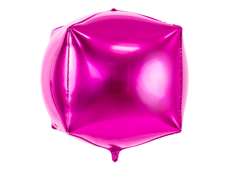 Globo de Helio Cubo Fucsia Vacío 35cm