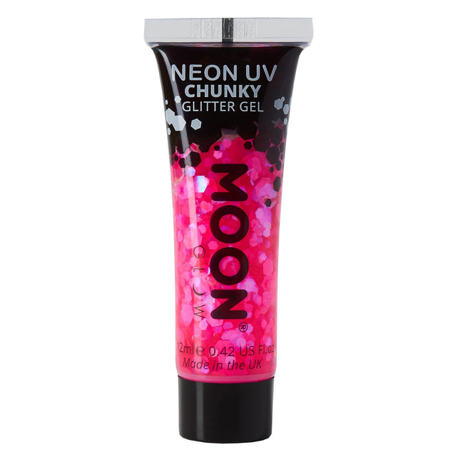 Moon Glow Neon UV Gel Brillo Grueso Magenta 12ml