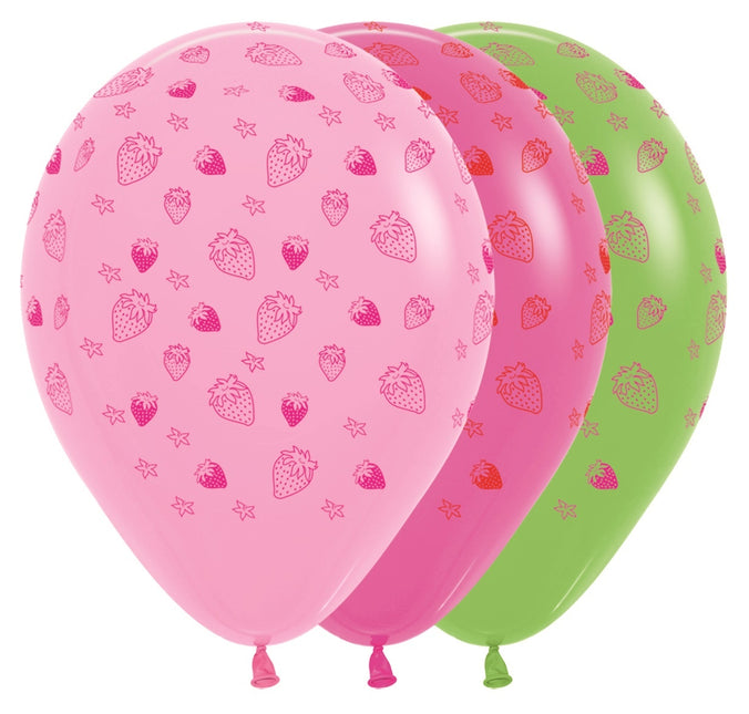 Globos Strawberry Mix 30cm 25pcs