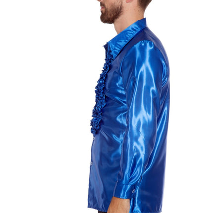 Blusa Disco Volantes Azul