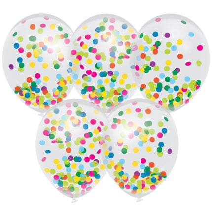 Globos Confeti de Colores 30cm 5pcs