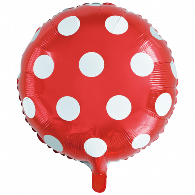 Globo de Helio Dots Rojo 45cm Vacío