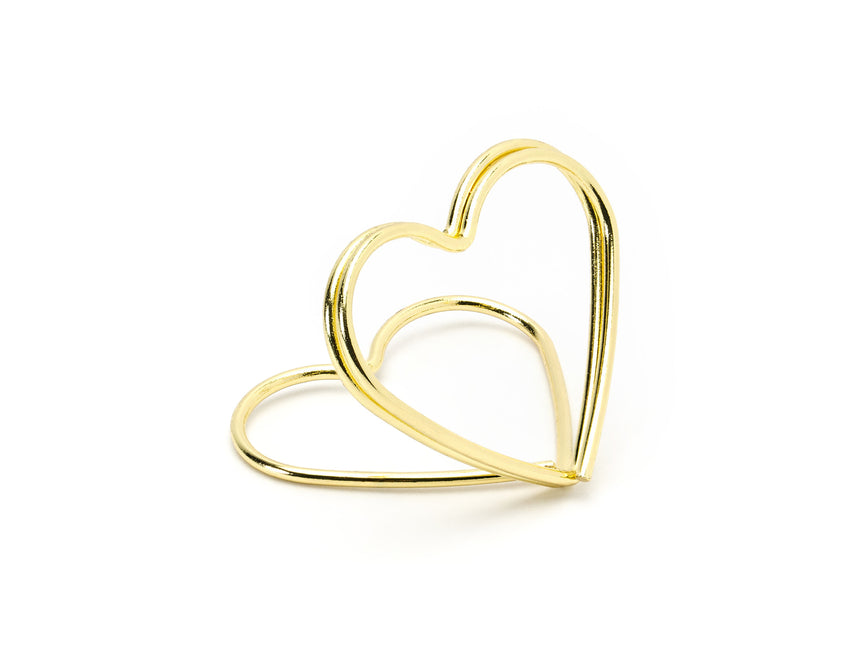 Portatarjetas Corazones Oro 2,5cm 10pcs