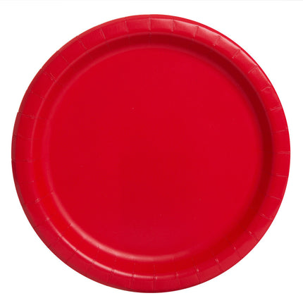 Platos Rojo 22cm 8ud