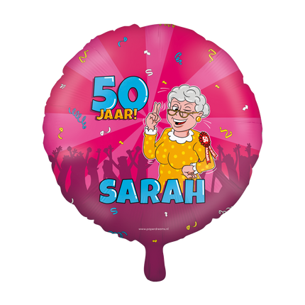 Globo de Helio Sarah Cartoon Vacío 30cm