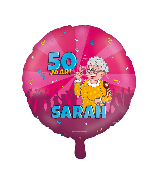 Globo de Helio Sarah Cartoon Vacío 30cm