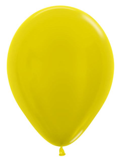 Globos Amarillo Metalizado 30cm 50pcs