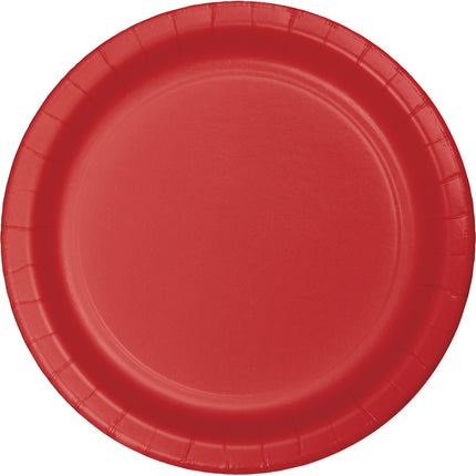 Platos Rojos 23cm 24uds