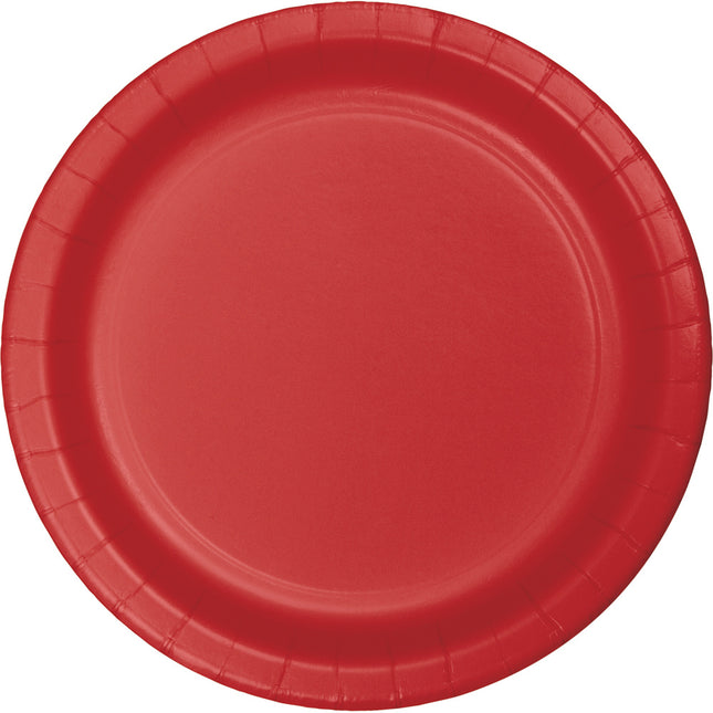 Platos Rojos 23cm 24uds