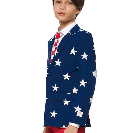 USA Traje Estrellas Rayas Niño Adolescente OppoSuits