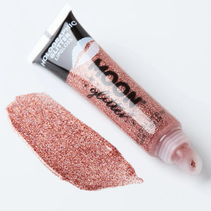 Brillo de labios con purpurina holográfica Moon Glitter Oro rosa 15ml