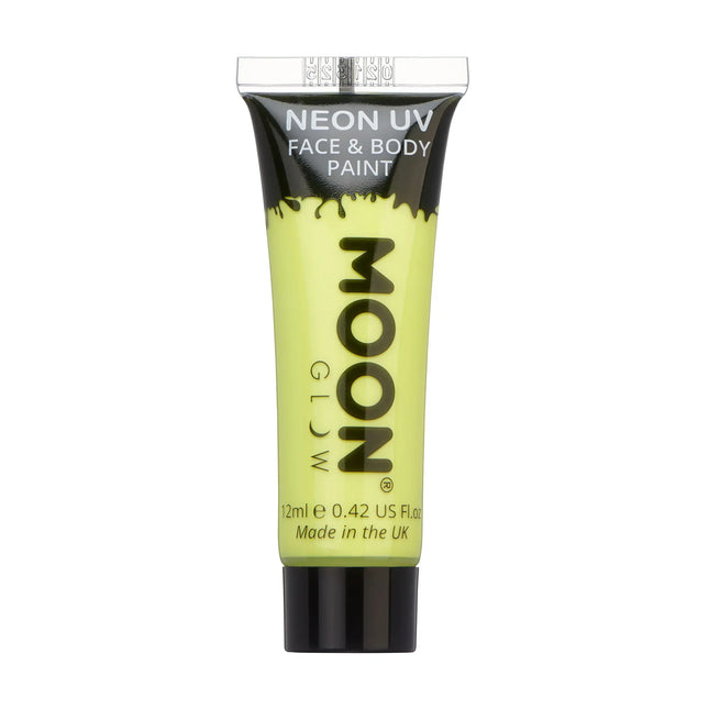 Pintura Facial UV Neón Pastel Amarillo Pastel Moon Glow 12ml