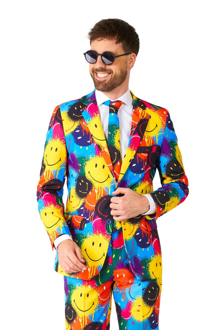 Traje de goteo sonriente para hombre OppoSuits