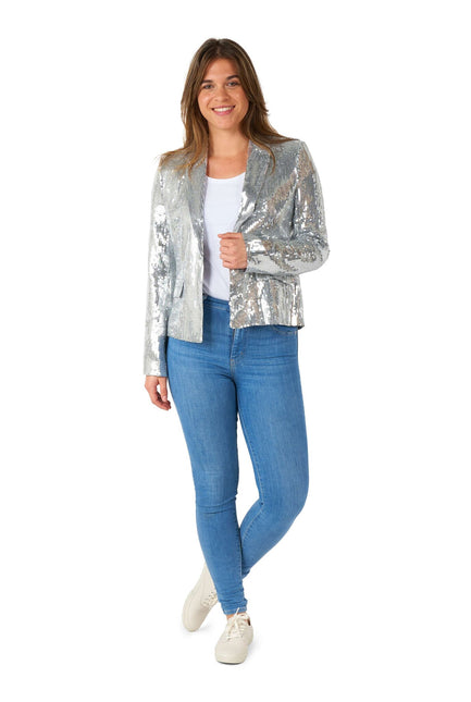 Blazer plateado de mujer Suitmeister