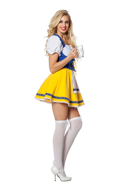 Vestido Dirndl Oktoberfest Amarillo Azul