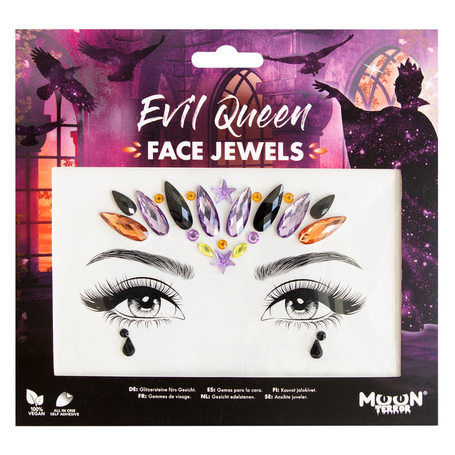 Moon Terror Halloween Joyas faciales Reina Malvada