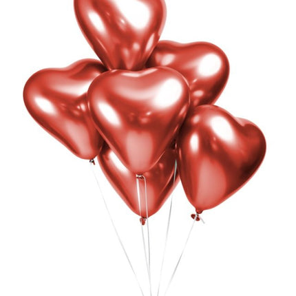 Globos Corazón Rojo 30cm 6pcs